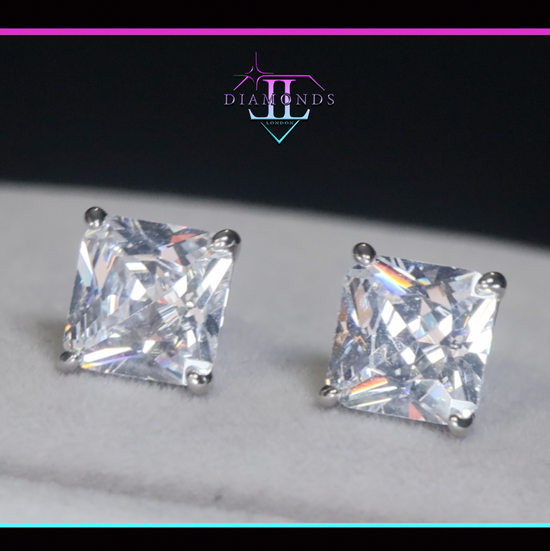 Princess Cut Diamond Earrings