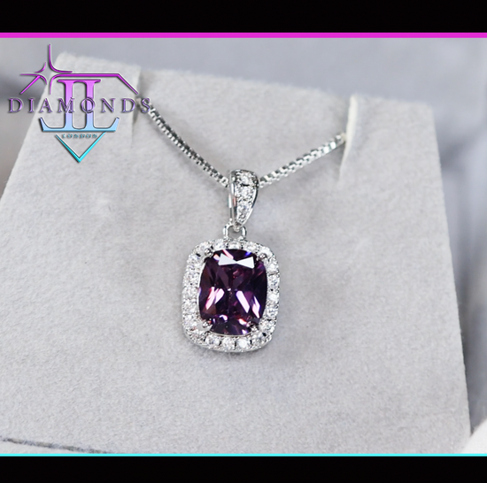 Purple Diamond Pendant