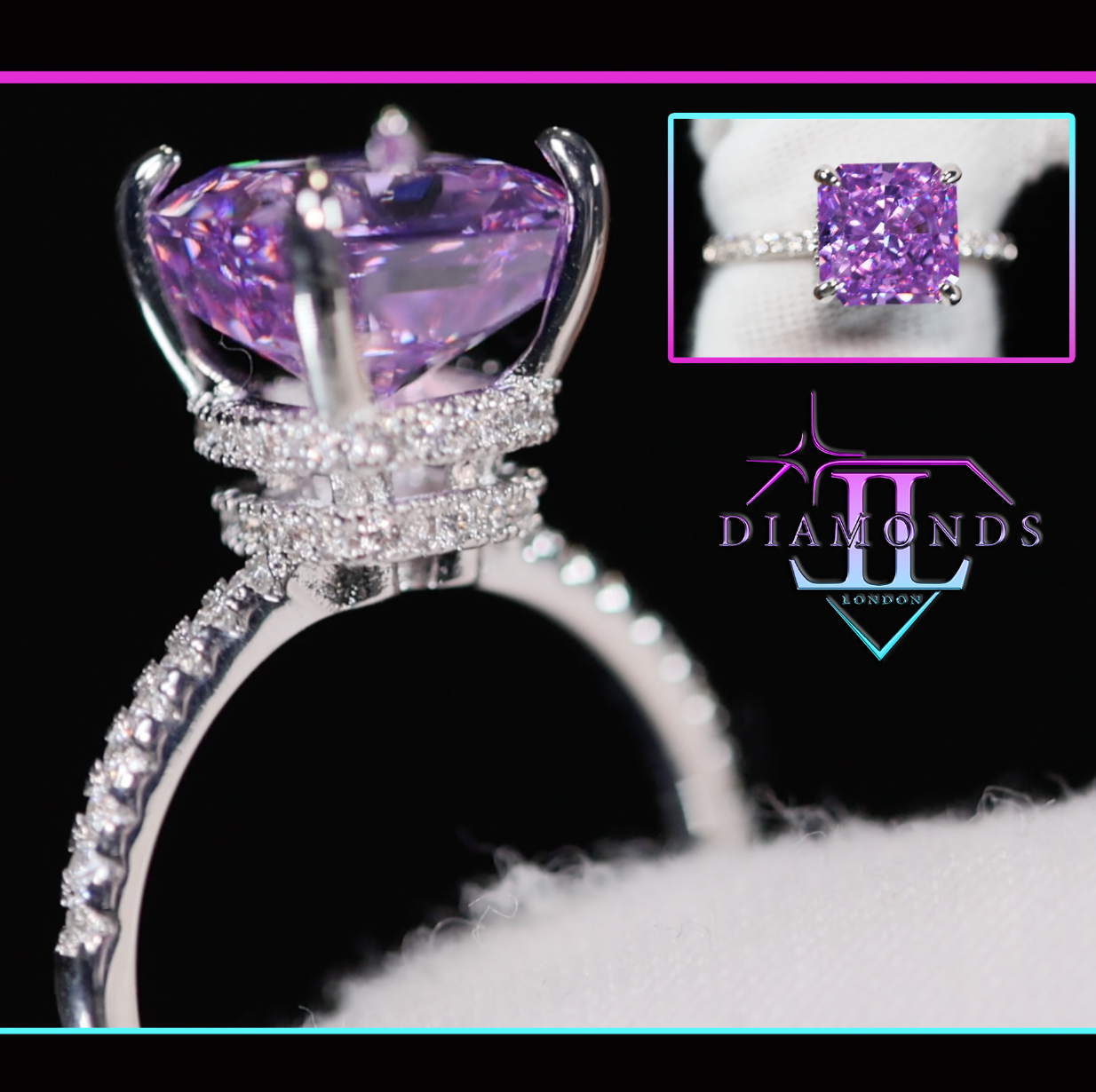 Purple Diamond Engagement Ring