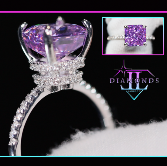 Purple Diamond Engagement Ring