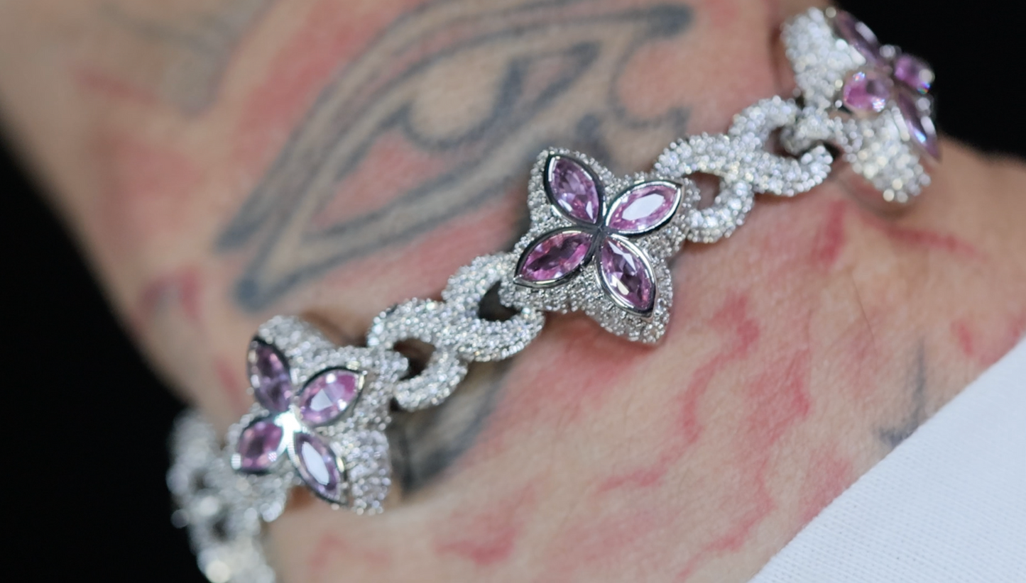 Men's Purple Diamond Bracelet