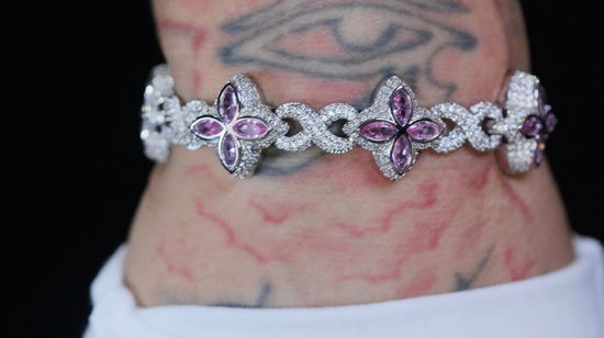 Men's Purple Diamond Bracelet