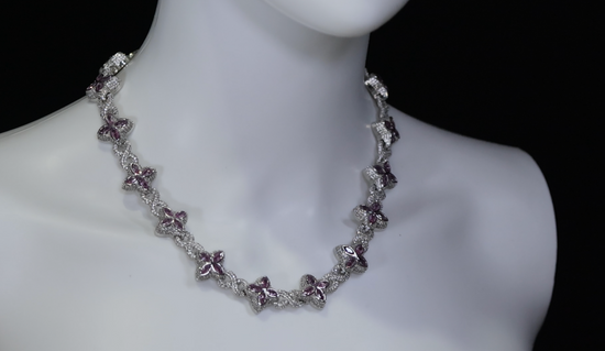 Men's Purple Diamond Iced Out Chain