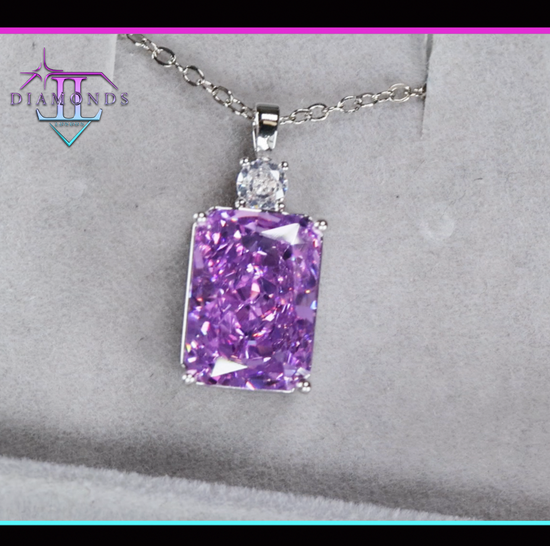 Purple Diamond Pendant