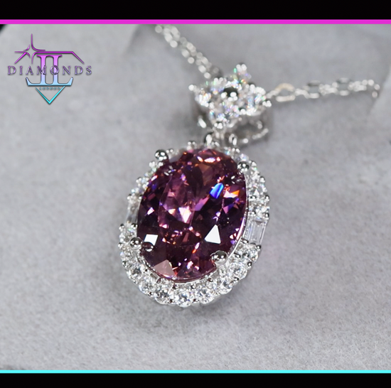 Purple Diamond Pendant