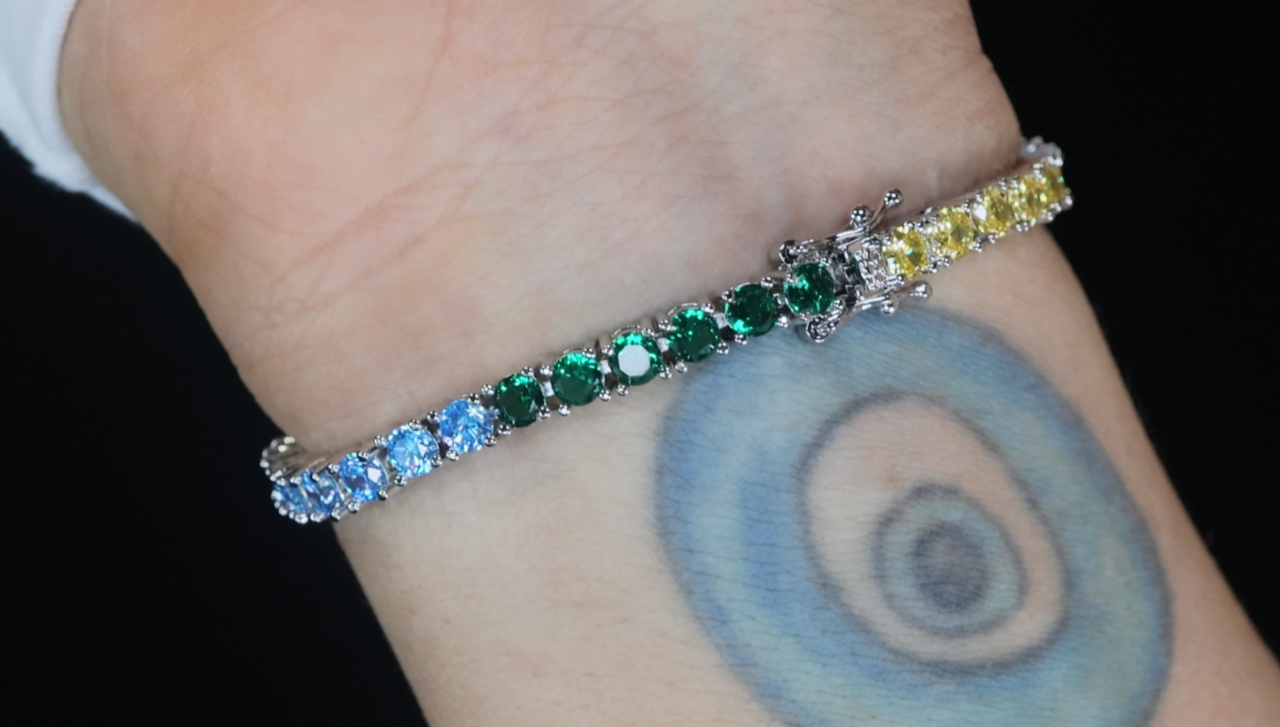 Rainbow Diamond Bracelet