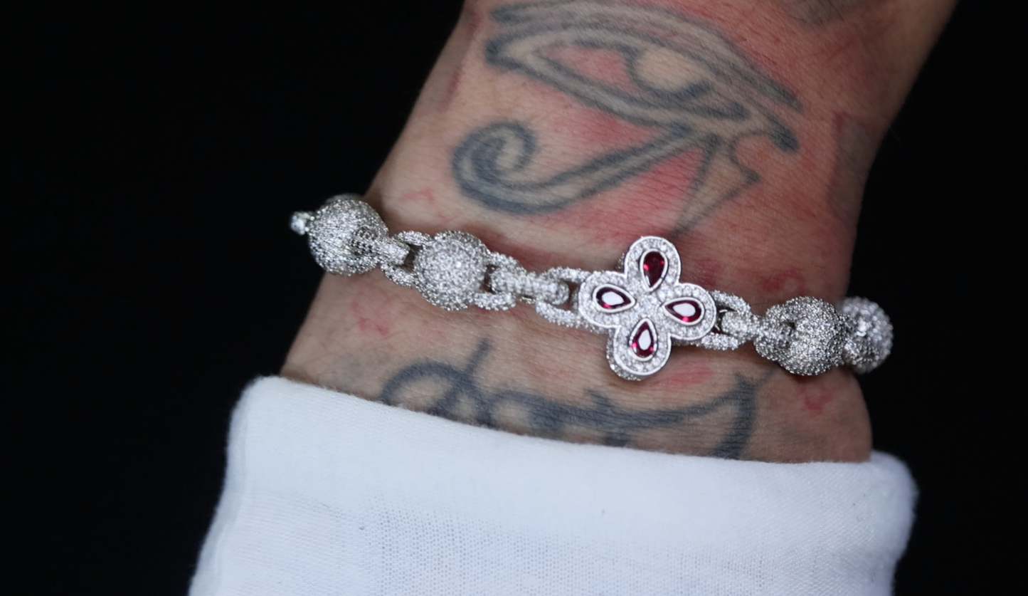 Men's Red Diamond Bracelet