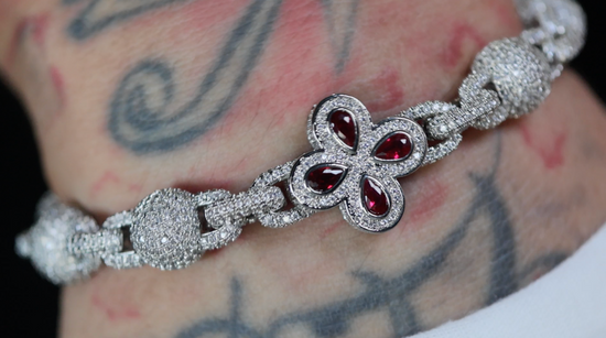 Men's Red Diamond Bracelet