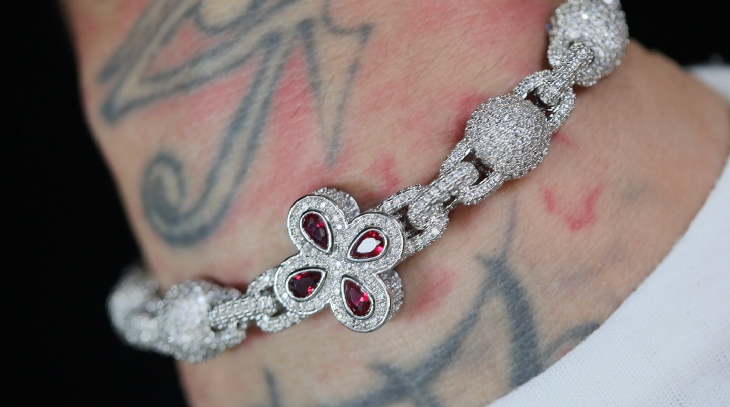 Men's Red Diamond Bracelet