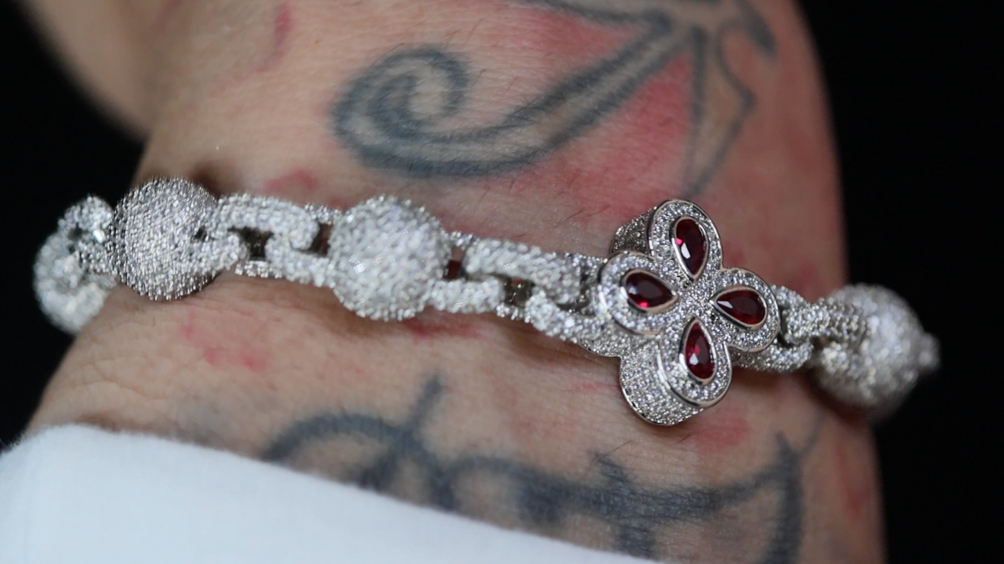 Men's Red Diamond Bracelet
