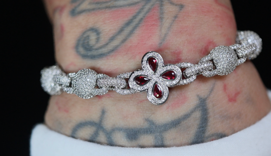Men's Red Diamond Bracelet