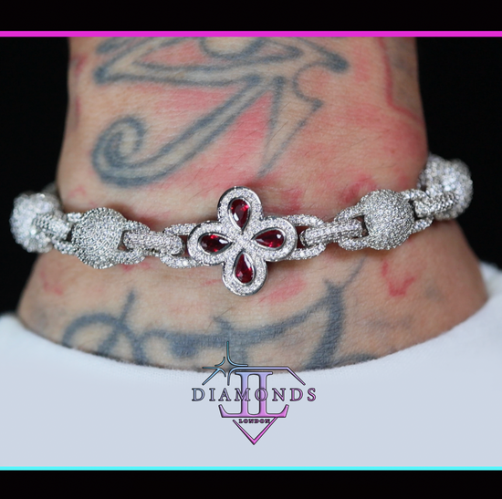 Men's Red Diamond Bracelet