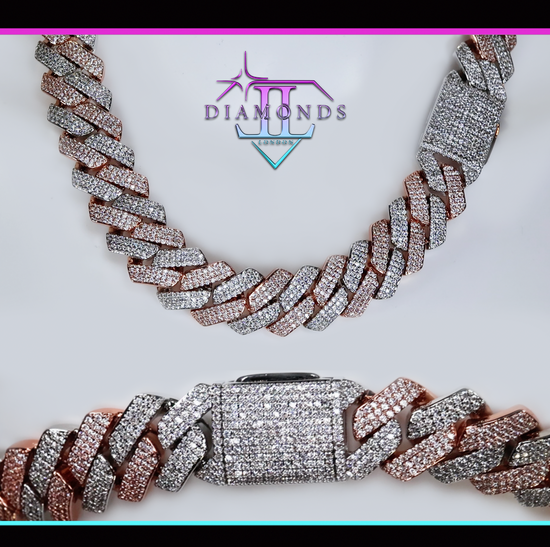 Rose Gold Two Tone Cuban Chain