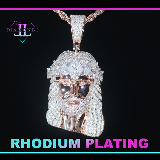 Rose Gold Diamond Jesus Face Pendant