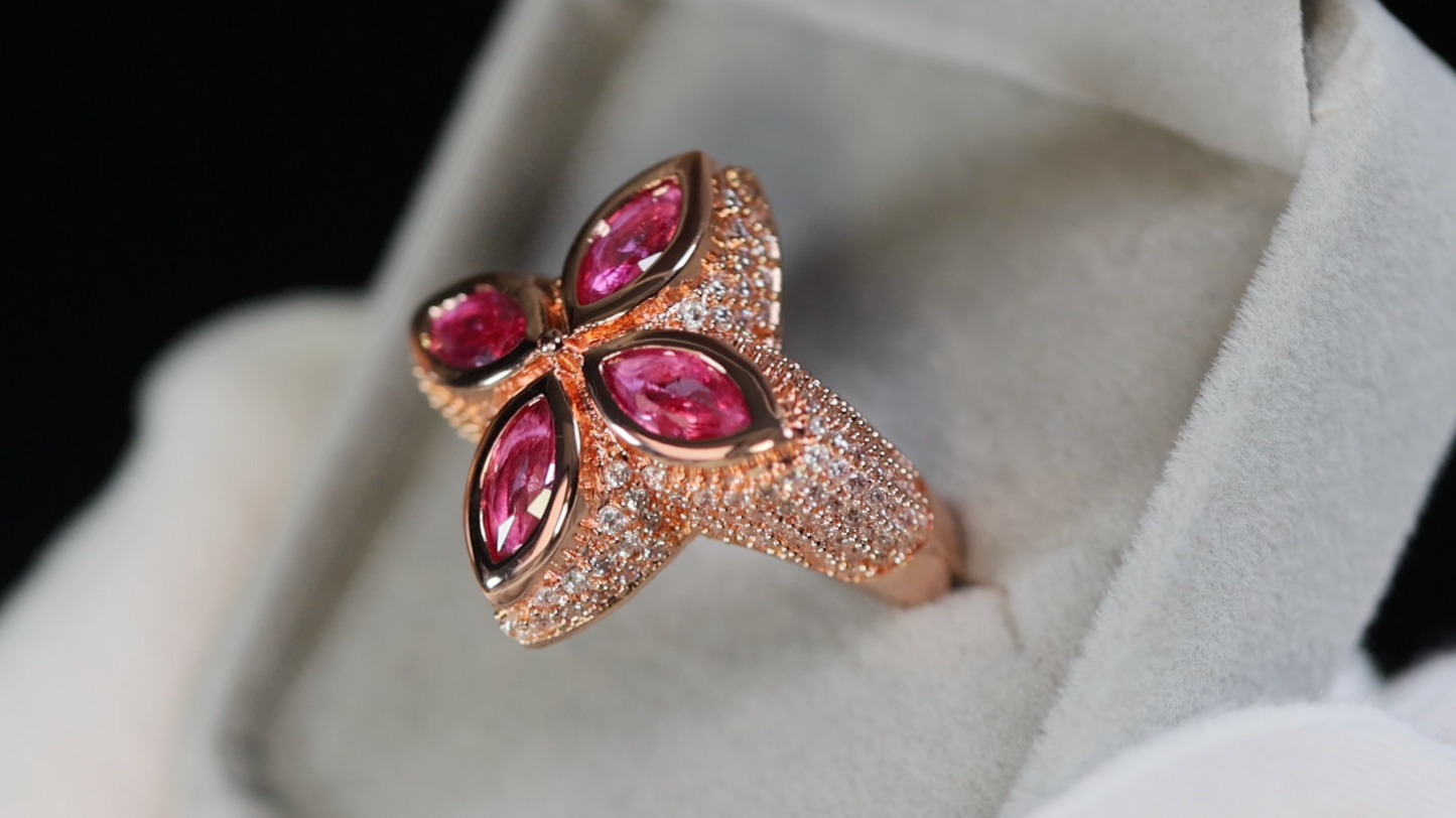Rose Gold Pink Diamond Ring
