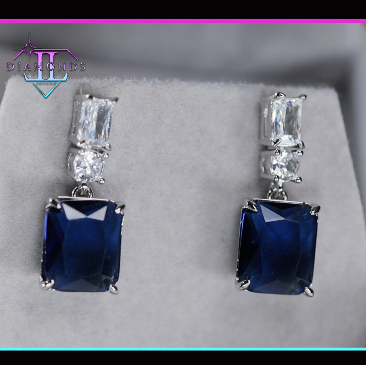 Blue Sapphire Earrings