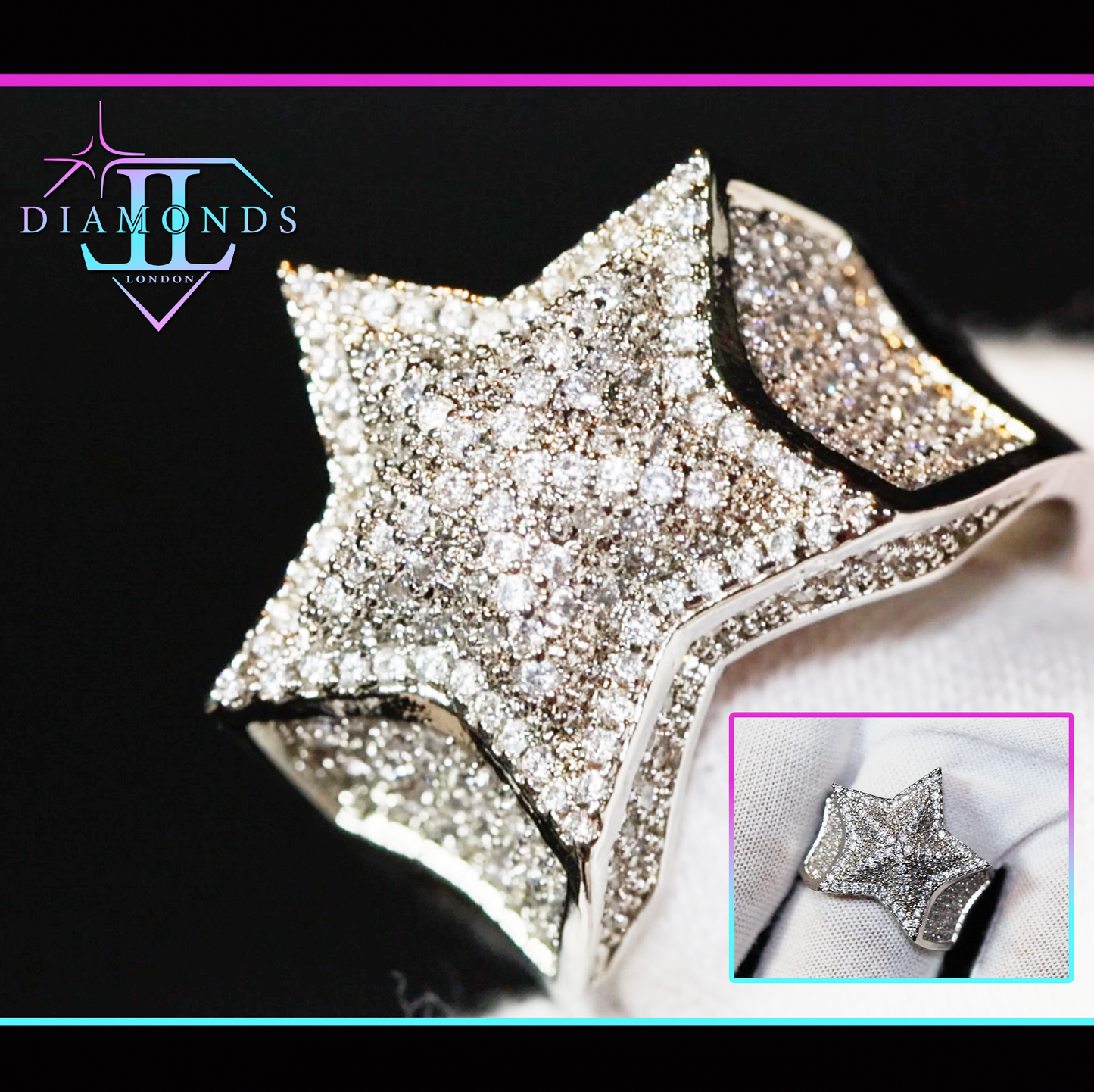 Iced Out Star Ring 