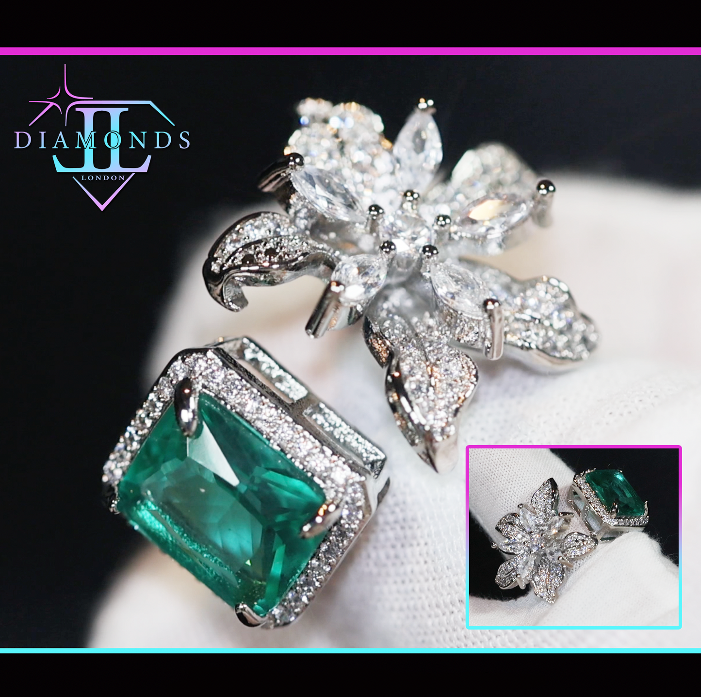 Big Green Diamond Ring