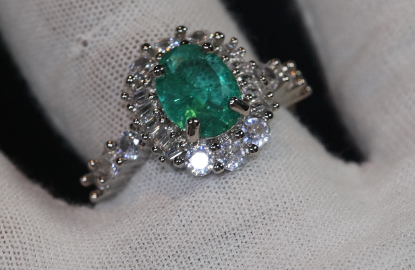 Green Diamond Ring