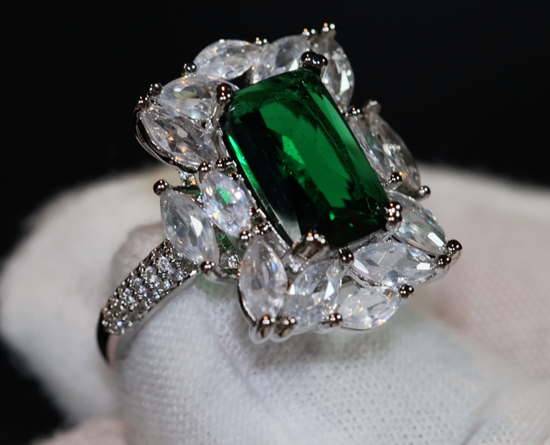 Green Diamond Ring | Big Green Diamond Ring