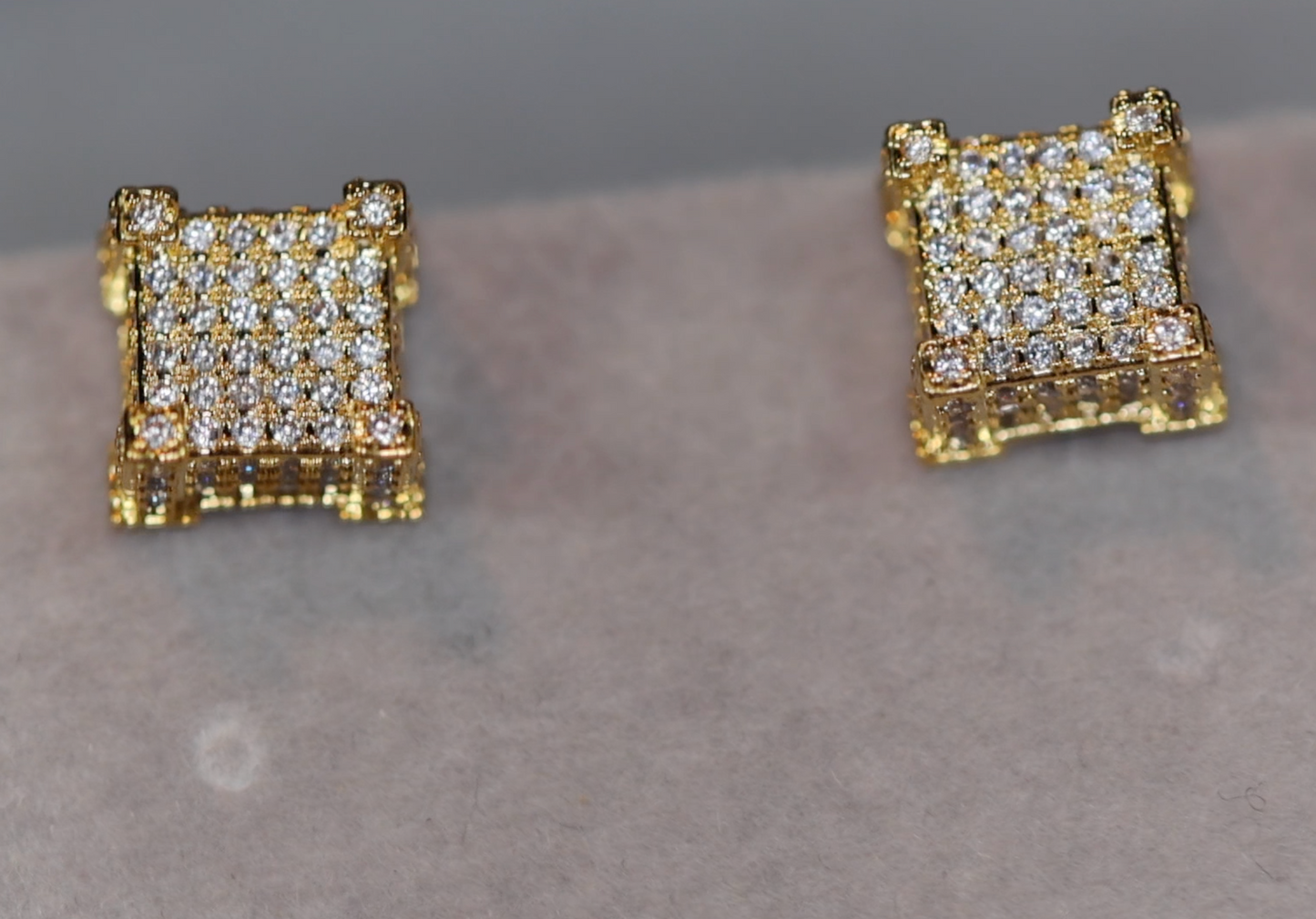 Iced Out Earrings | Gold Diamond Earrings | Womens Earrings | Diamond Ear Studs | Mens Gold Diamond Stud Earrings | Mens Diamond Ear Studs