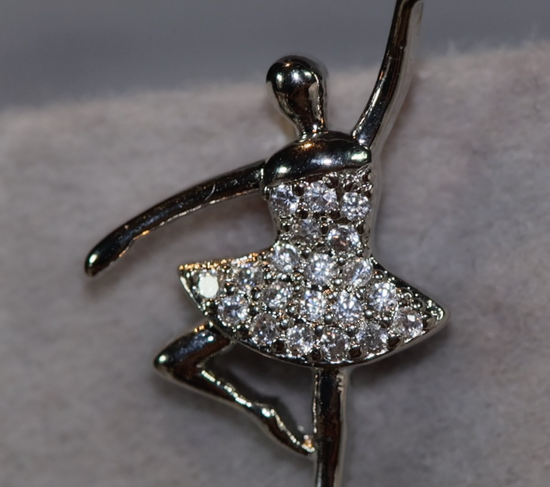 Dancer Jewelry | Womens Diamond Ear Studs | Charm Earrings | Ballerina