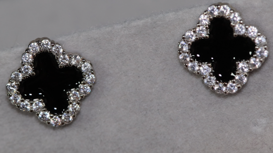 Clover Earrings | Clover Diamond Earrings | Clover Diamond Ear Studs