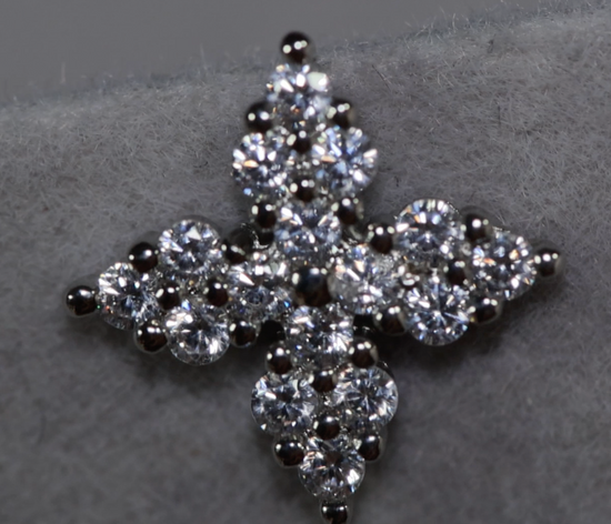 Star Shape Ear Studs | Snowflake Diamond Ear Studs | Star earrings with Diamonds