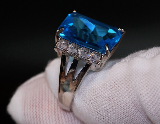 Aquamarine Ring | Aquamarine Diamond Ring | Aquamarine Engagement Ring