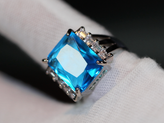 Aquamarine Ring | Aquamarine Diamond Ring | Aquamarine Engagement Ring