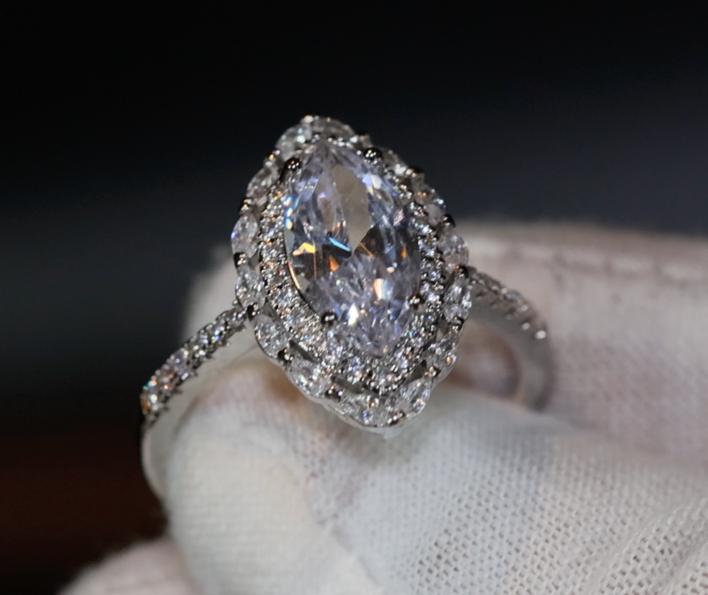 Womens diamond Marquise ring | Marquise engagement ring