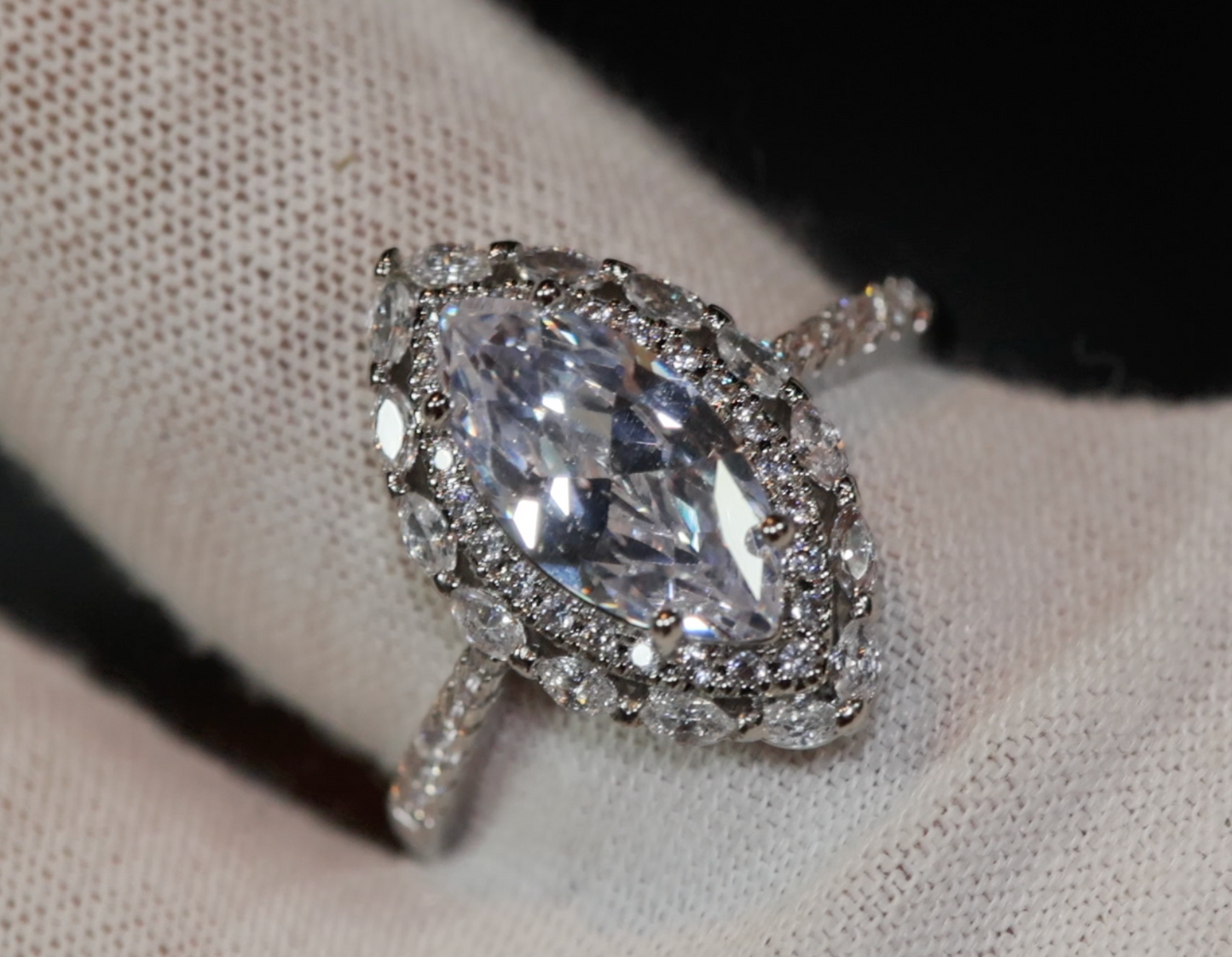 Womens diamond Marquise ring | Marquise engagement ring