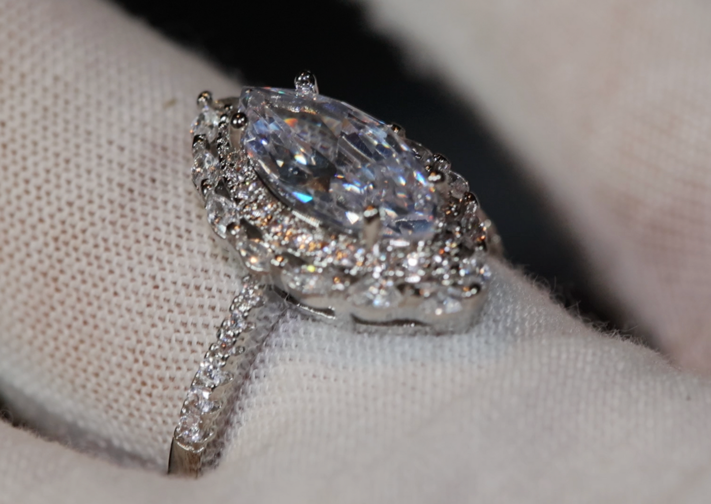 Womens diamond Marquise ring | Marquise engagement ring