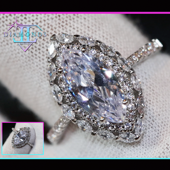 Womens diamond Marquise ring