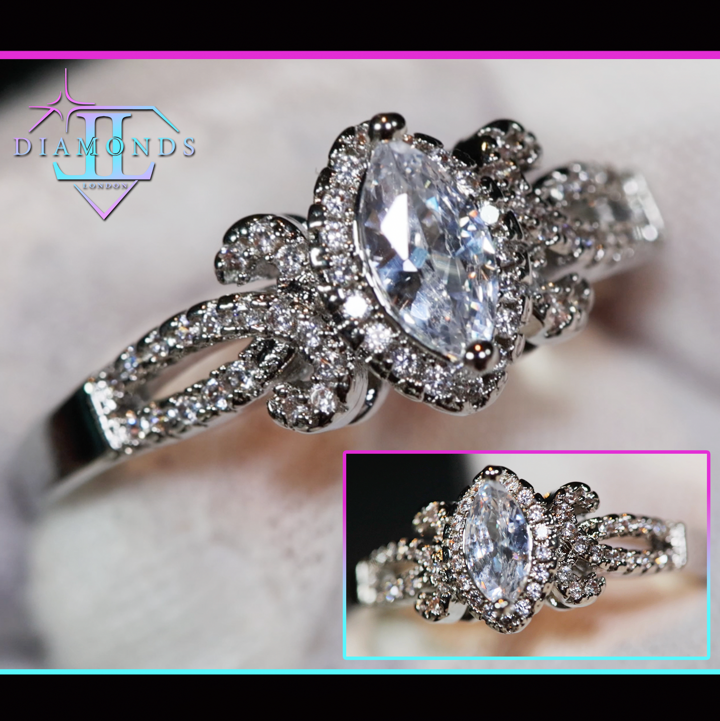 Marquise Diamond Engagement Ring 