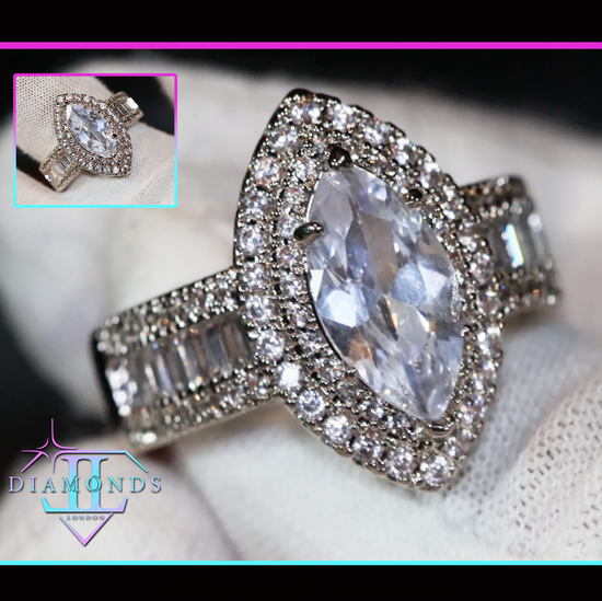 Womens diamond Marquise ring