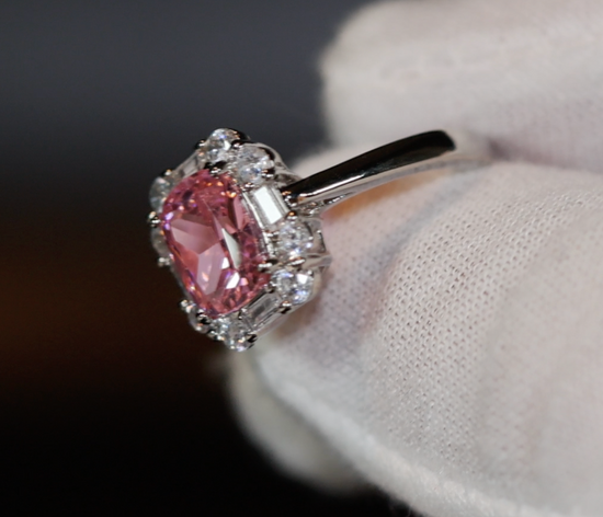 Pink Gemstone Ring | Pink Diamond Ring | Pink Diamond Engagement Ring