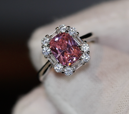 Pink Gemstone Ring | Pink Diamond Ring | Pink Diamond Engagement Ring