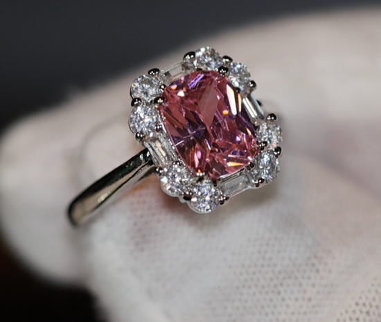 Pink Gemstone Ring | Pink Diamond Ring | Pink Diamond Engagement Ring