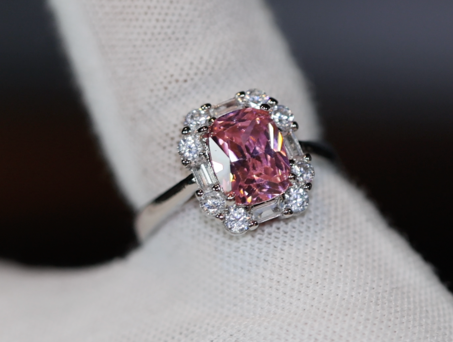 Pink Gemstone Ring | Pink Diamond Ring | Pink Diamond Engagement Ring