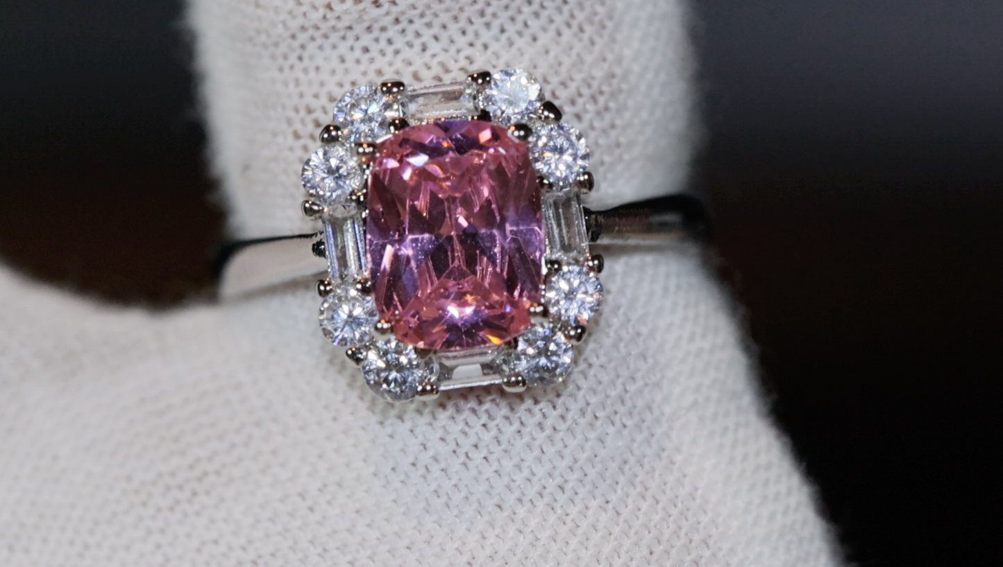 Pink Gemstone Ring | Pink Diamond Ring | Pink Diamond Engagement Ring