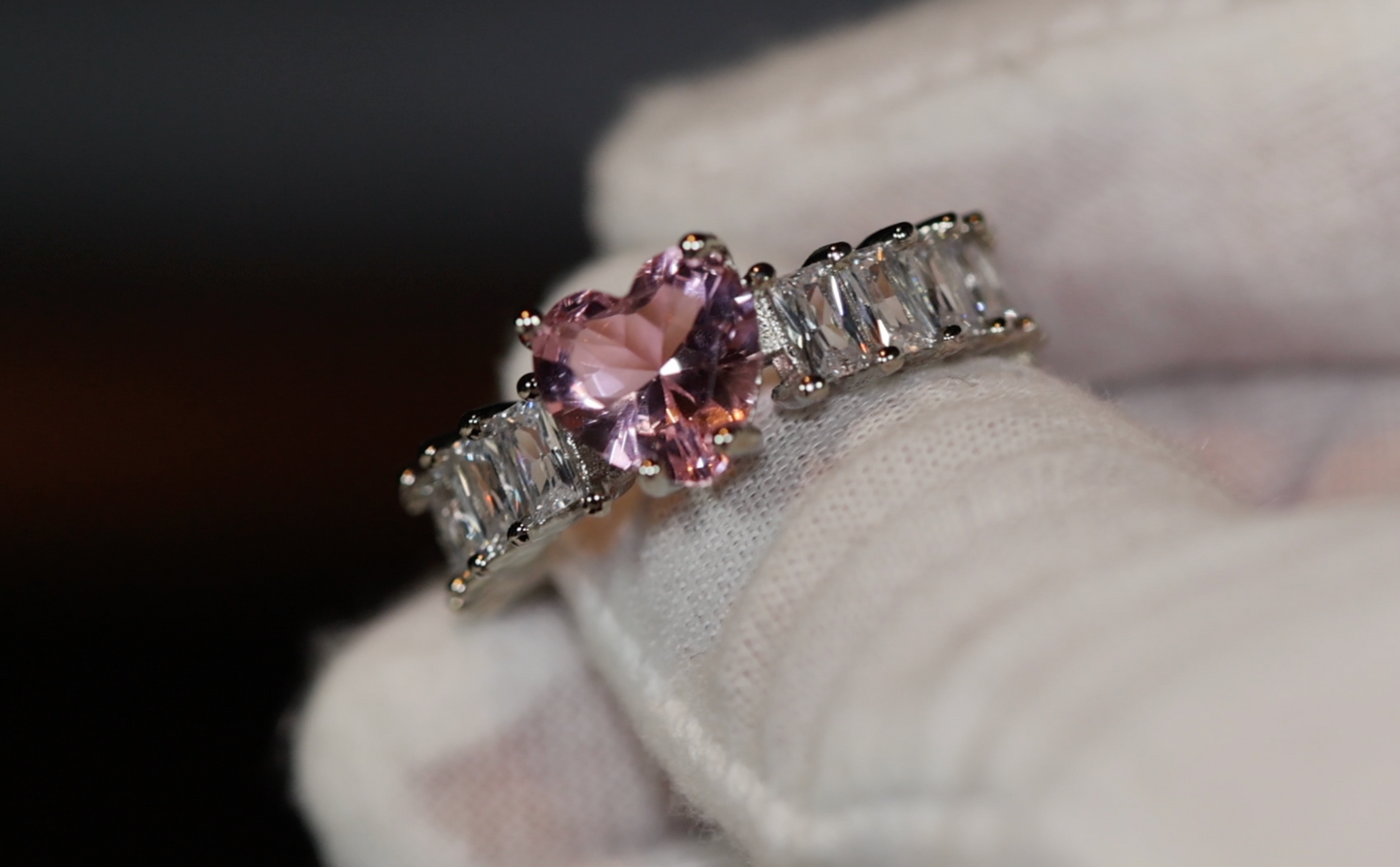 Heart Ring | Heart Shaped Ring | Heart Shape Ring | Diamond Heart Ring | Heart Ring with Diamonds | Engagement Ring | Pink Diamond Ring