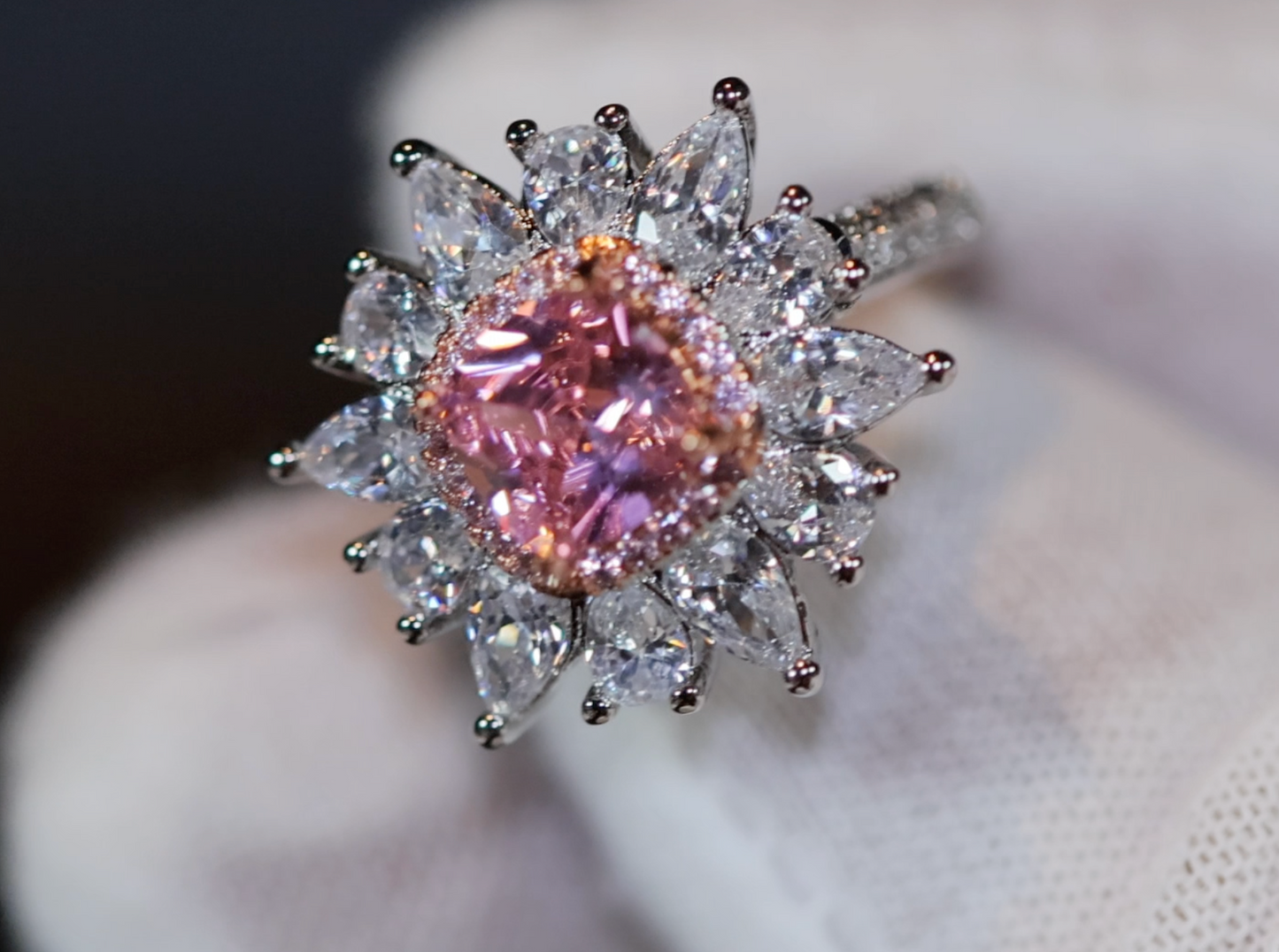 Pink Diamond Ring