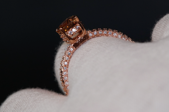 Rose Gold Engagement Ring | Champagne Diamond Engagement Ring | Rose Gold Ring | Engagement Ring | Rose Gold Wedding Ring