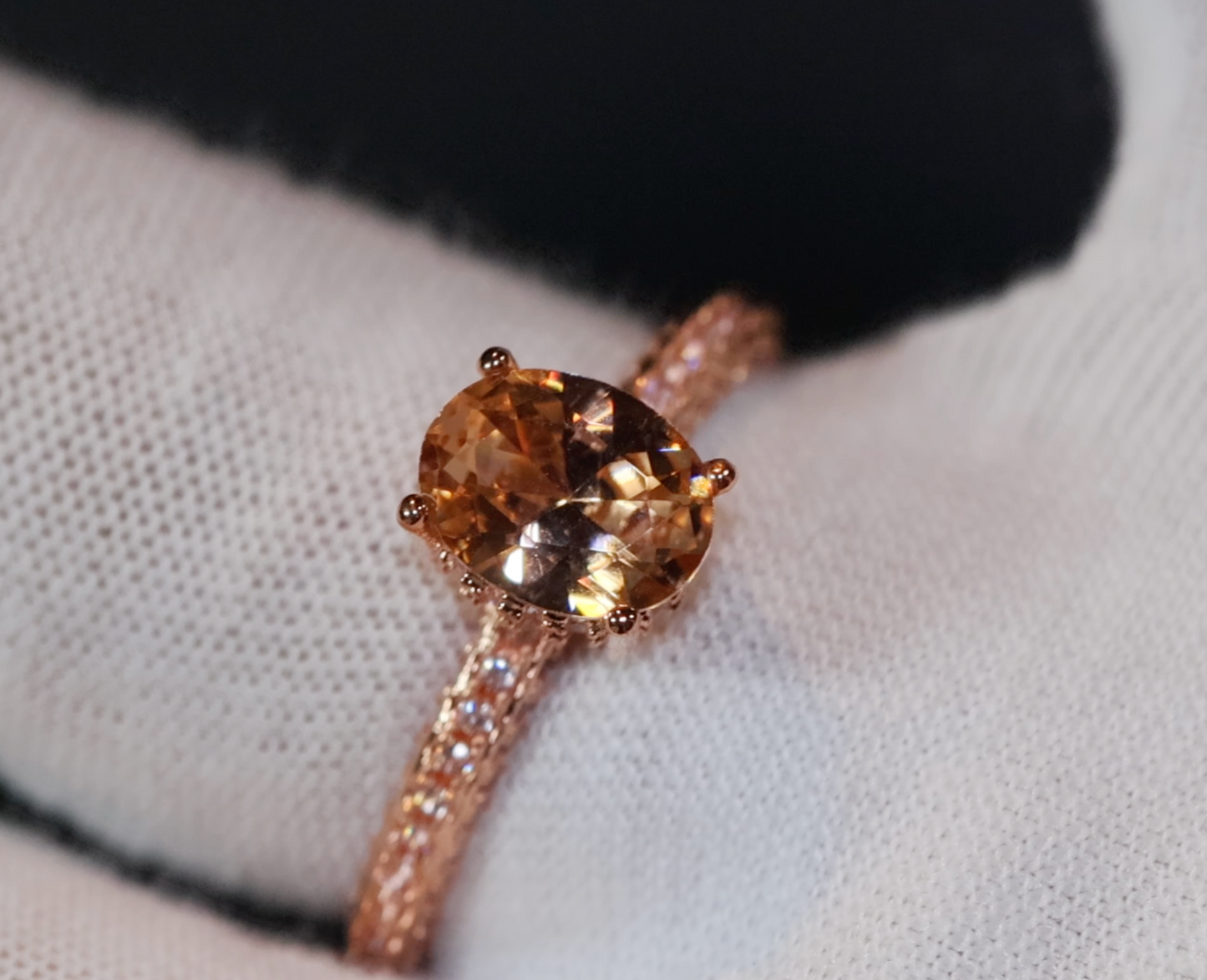 Rose Gold Engagement Ring | Champagne Diamond Engagement Ring | Rose Gold Ring | Engagement Ring | Rose Gold Wedding Ring