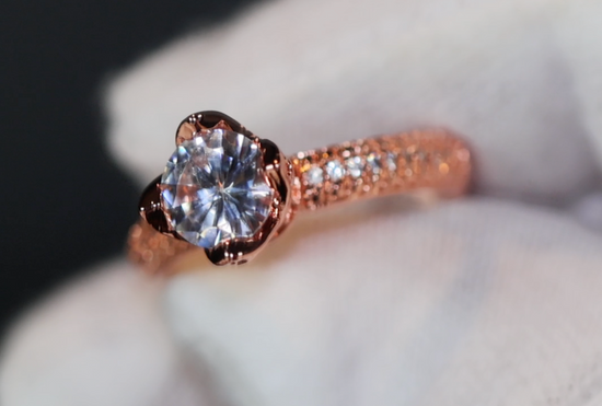 Big Carat Engagement Ring | Rose Gold Engagement Ring | Womens Rose Gold Ring | Rose Gold Ring | Rose Gold Wedding Ring | Flower Shape Ring