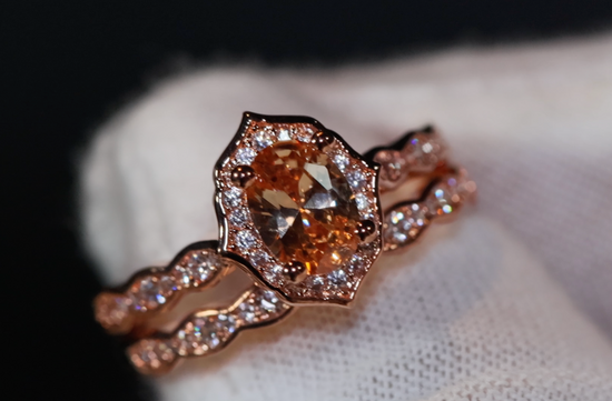 Rose Gold Wedding Ring | Rose Gold Engagement Ring Set