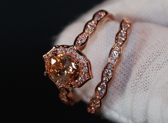 Rose Gold Wedding Ring | Rose Gold Engagement Ring Set