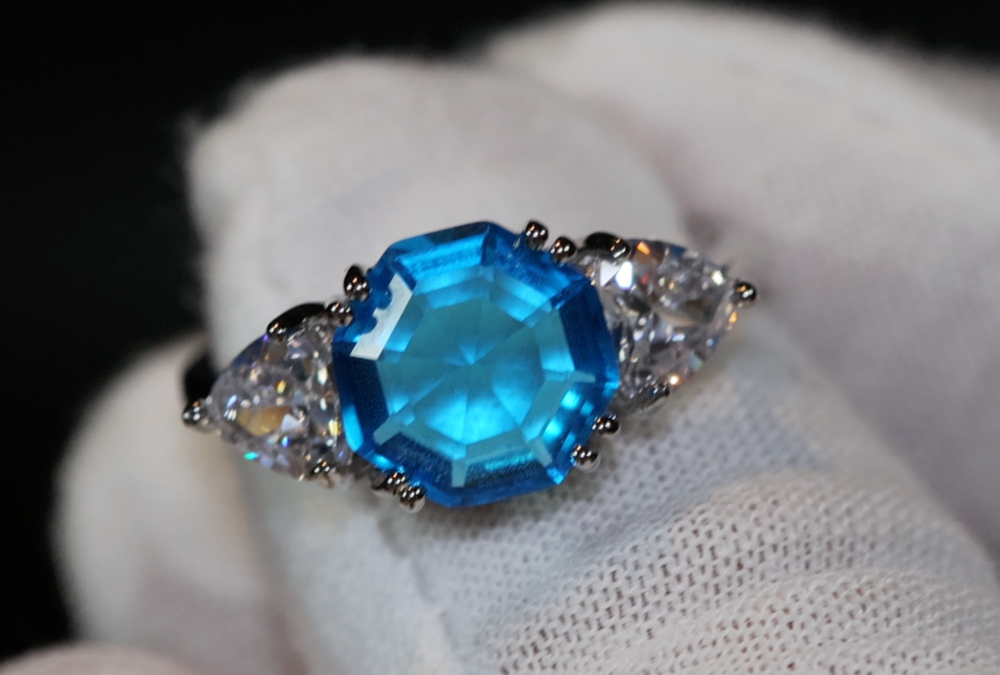 Blue Diamond Ring | Blue Diamond Wedding Ring | Womens Engagement Ring