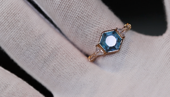 Teal Blue Diamond Ring | Blue Diamond Ring